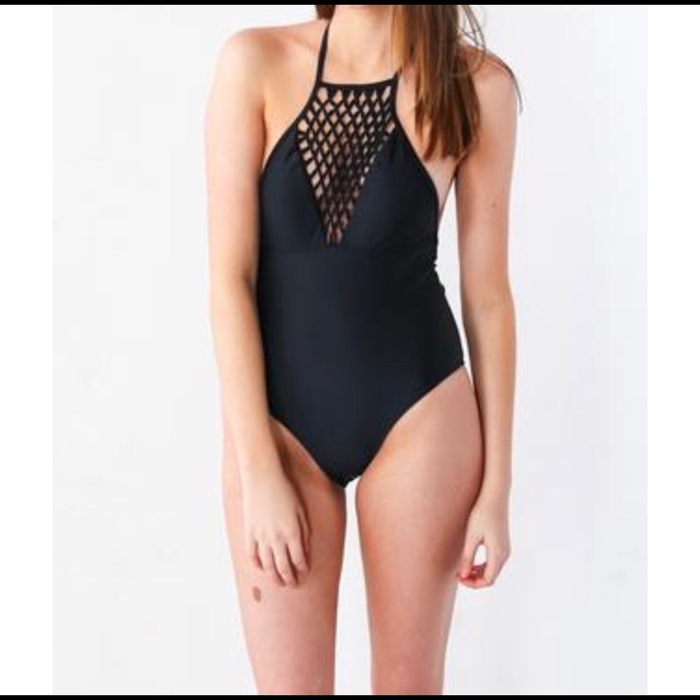 Brand new with tags black one piece bathing suit